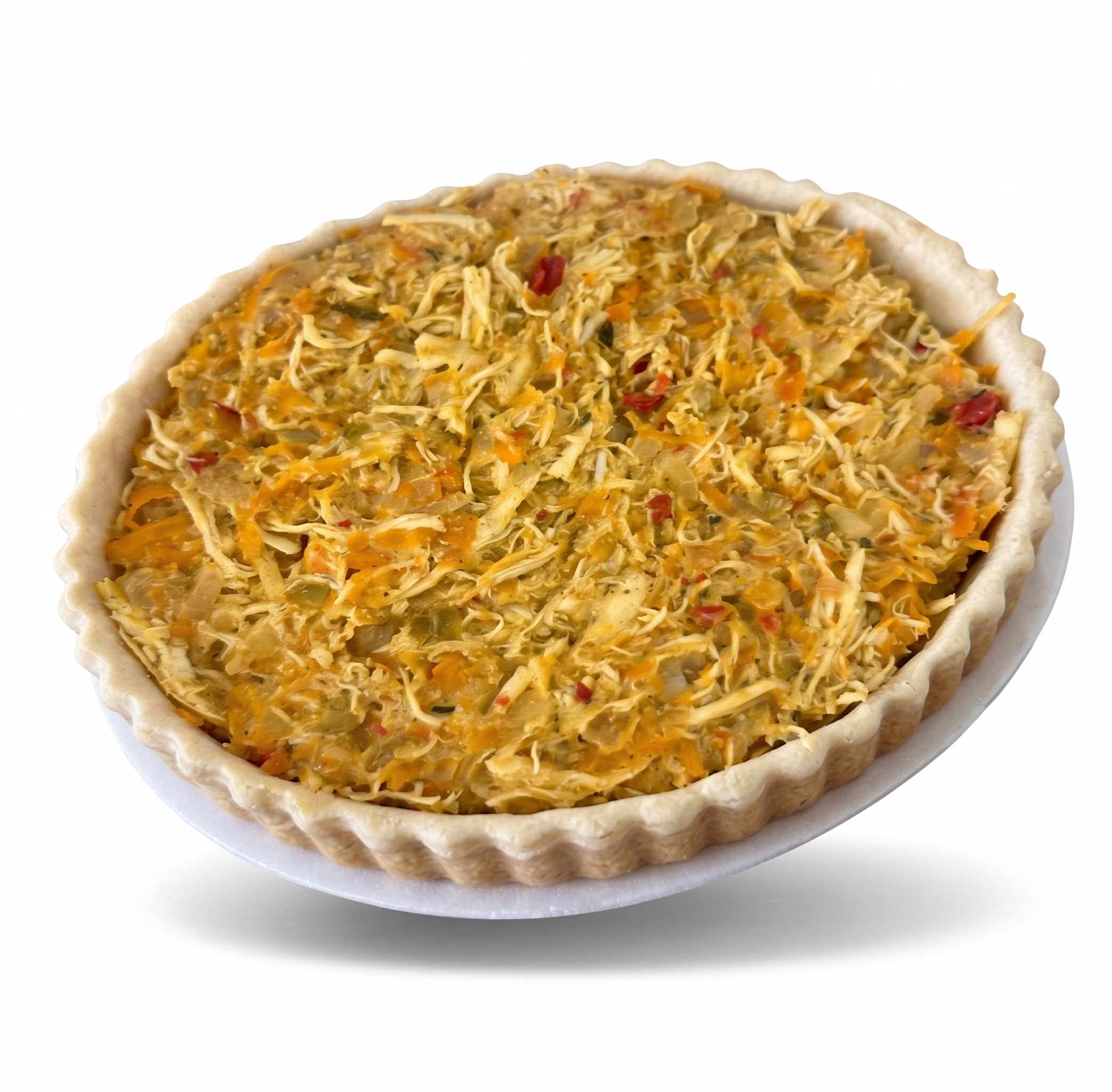 27 - Tarta de pollo a la mostaza y verduras (masa de harina común)